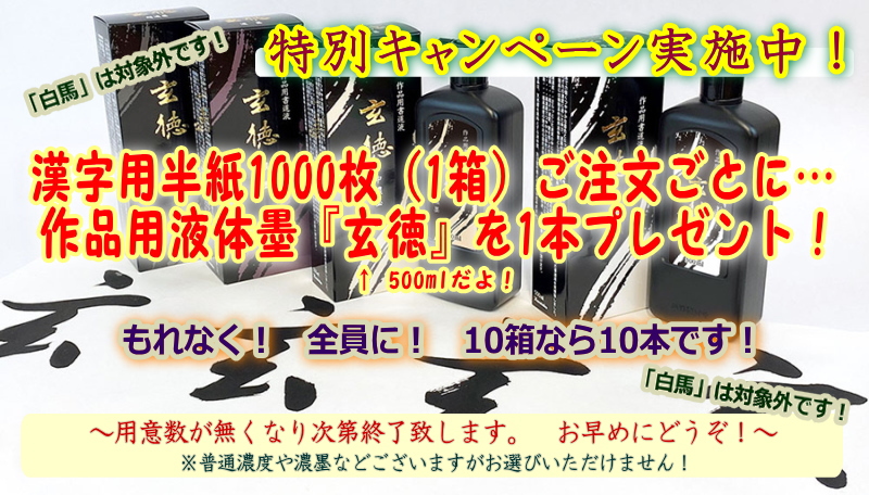 特別価格 弘梅堂 漢字用半紙 毛辺半紙 甲級 M401 1000枚